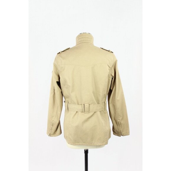BARBOUR Tan Cotton Washed Twill International Belted Field Jacket, Size 6 - Picture 3 of 16
